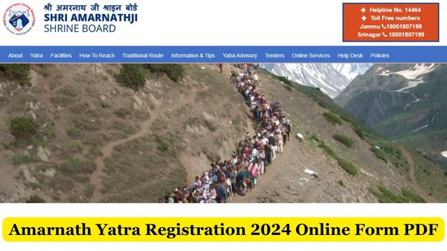 Amarnath Yatra Registration 2024 Online Form PDF, Fees, Dates, Medical Form @ jksasb.nic.in