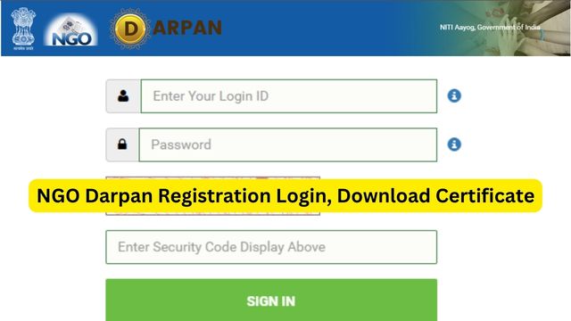 NGO Darpan Registration Login, Download Certificate