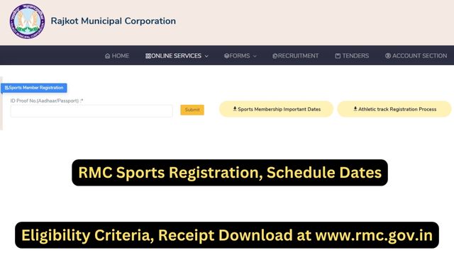 RMC Sports Registration 2024, Schedule, Eligibility Criteria, Receipt Download at www.rmc.gov.in